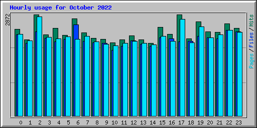 Hourly usage for October 2022