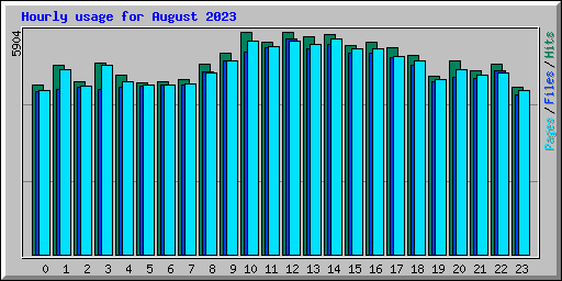 Hourly usage for August 2023