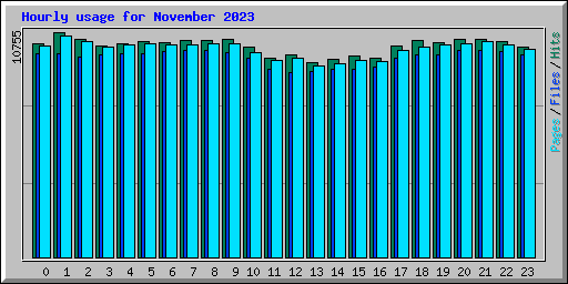 Hourly usage for November 2023