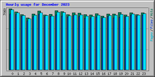 Hourly usage for December 2023