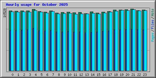 Hourly usage for October 2025