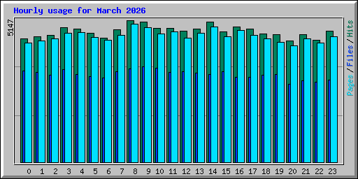 Hourly usage for March 2026