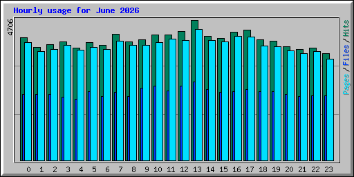 Hourly usage for June 2026
